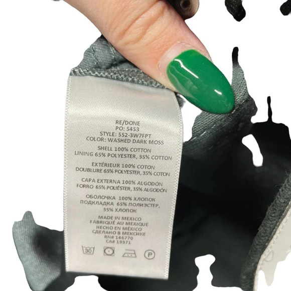 RE/DONE 70s Loose Flare Green Corduroy Jeans‎ Size 25 - Picture 13 of 13